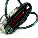 Jungle Pattern Women's Handbags Large Capacity Crossbody Bag Belt Lettering Decoration Shoulder Bag 2024 Designer Luxury Bag