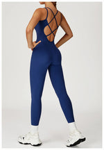 Hearuisavy Female Jumpsuit Long Elegant Sports Bodysuit Woman Gym Clothes Strappy Fitness Overalls Push Up Pilates Yoga Leotard