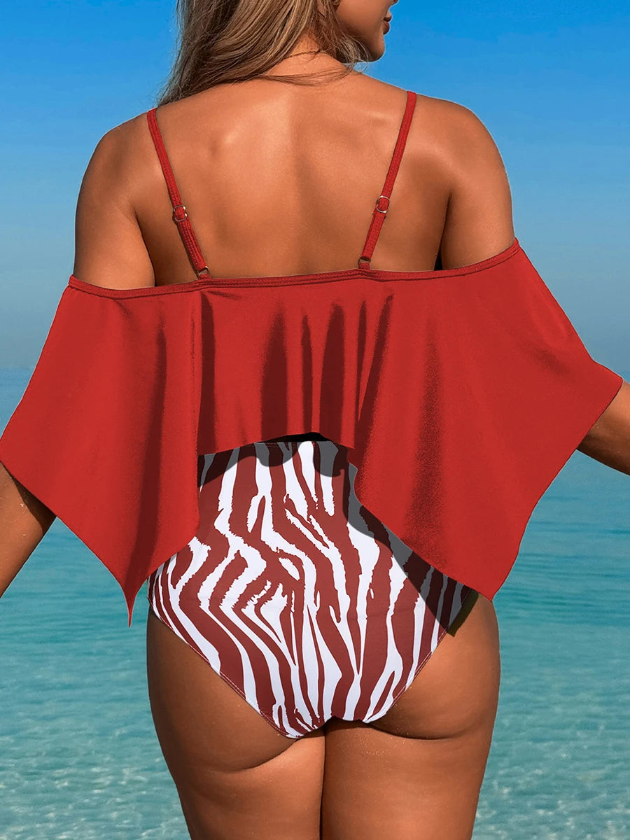 Strappy Bikinis 2026 Ruffle Swimsuit Women Sexy High Waist Swimwear Female Bathers Swimming Bathing Swimming Swim Suit Beachwear