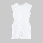 NCLAGEN Sporty Jumpsuit For Women Short Sleeve One Piece Backless Bodysuit Scrunch Booty Activewear Gym Set Workout Sportwear