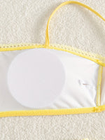 ZTVitality Sexy Yellow Push Up Bikini Set 2025 New Arrival Padded Bra Mid Waist Swimsuit Women Swimwear Summer Beachwear Biquini