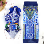 2024 Sexy Sling Ruffle Solid Two Pieces Bikini Women High Waist 3D Flower Swimsuit Skirt Summer Backless Beachwear Bathing Suit