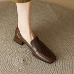 Style Spring Autumn Versatile British Style Flat Shoes Women's Vintage Leather Pumps High Heel Shoes Summer Season 2026