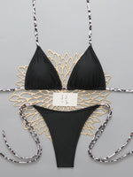 Halter Triangle String Bikinis 2026 Women Sexy Swimsuit Solid Brazilian Swimwear Female Bathers Bathing Swimming Swim Suit