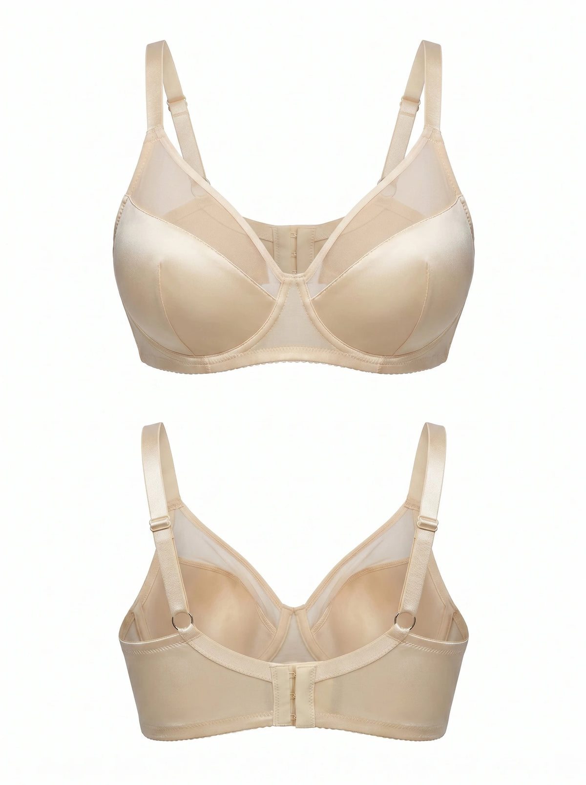 High quality CDE women's plus size full cup bra satin without steel rims comfortable and sexy plus size bra MR3446