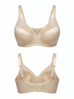 High quality CDE women's plus size full cup bra satin without steel rims comfortable and sexy plus size bra MR3446