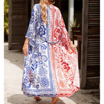 13 Colors Printed With Belt Crochet Knitted Tunic Beach Cover Up Cover-ups Beach Dress Beach Wear Beachwear Female Women K7201
