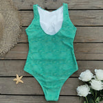 Striped Women One Piece Swimsuit High Quality Swimwear Printed Push Up Monokini Summer Bathing Suit Tropical Bodysuit Female