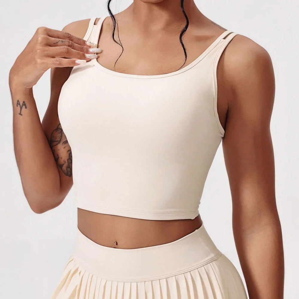 Women Tracksuit Yoga Set 1/2PCS Gym Set Bra Sports Anti Shorts Skirt Workout Sportswear Running Vest Gym Wear Athletic Suits New
