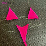 DEKA Micro Bikini Set for Women Neon Halter Swimwear Tansparent Strap Push Up Brazilian Latex Bikinis Sunmmer Sexy