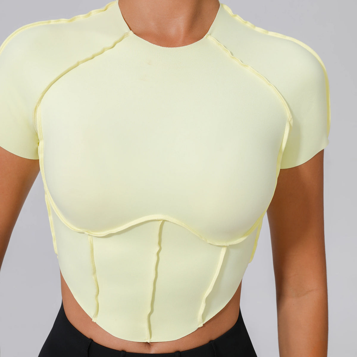 No Padded Women Yoga Sport T Shirts Fitness Clothes Short Sleeve Yoga Shirt Gym Top Running Active Wear Sport Tops