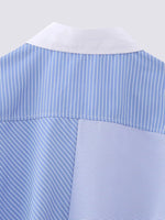 Foridol Stripes Crop Top+shirt 2 Pcs Outfits Women Casual Summer Autumn Casual Set Blue Matching Set Shorts Set Female Suit