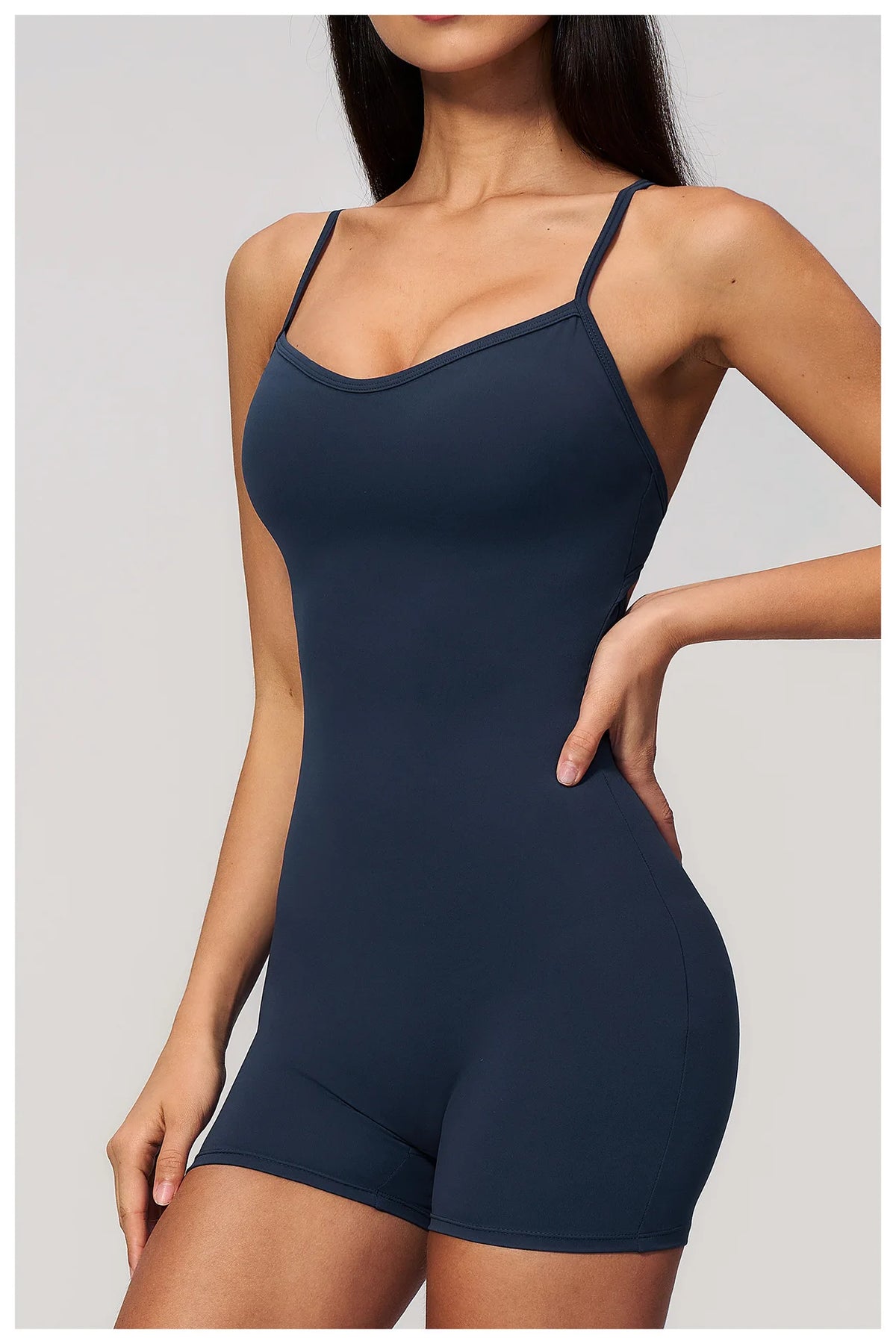 New Cross Back Yoga Jumpsuit Women Tight Sleeveless Hollow Out Sports One Piece Suit Butt-Lifting Shorts Fitness Bodysuits