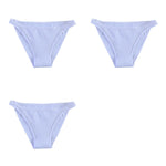 3Pcs/Set Women's Cotton Low-Rise Briefs with Mesh Side Panels Brazilian Panties Sexy Lingerie Comfy Breathable Underwear M-XL