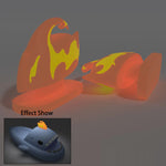2pcs Detachable Fins Unisex Shark Slippers Charms Luminous In Dark Christmas Red Hat Halloween Pumpkin DIY Shoes Accessories
