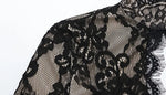 Summer Maxi Dress Women Sexy Sheer Lace Hollow Out Long Sleeve Floral Split Slim Bodycon Solid Casual Beach Party Club Vestidos