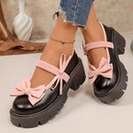 Women's Lolita Style Platform Mary Janes, Winter Autumn Comfortable Versatile Shoes for Tea Party