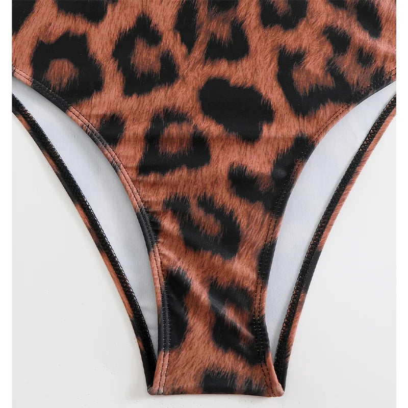 Zebra Print One Piece Swimsuit Woman High Neck Bodysuit Zipper Swimwear Beach Wear Leopard 2024 Bathing Suits Holiday Summer