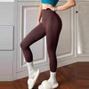 Nude Yoga Leggings Women High Waist One-piece Fitness Wear-free Underwear Belt Pocket Sports Pilates Trousers Fitness Pants