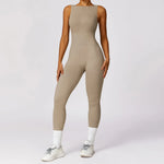 Seamless One-piece Suit Women Sports Jumpsuit Push up Yoga Suit Backless Sportswear Set Women Sleeveles Workout Bodysuits Female