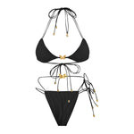 Solid Color Stretch Rope Butterfly Jewelry Bikini Sexy Split Triangle Bag Straps Swimsuit Women Maillot De Bain Femme 2 Pieces