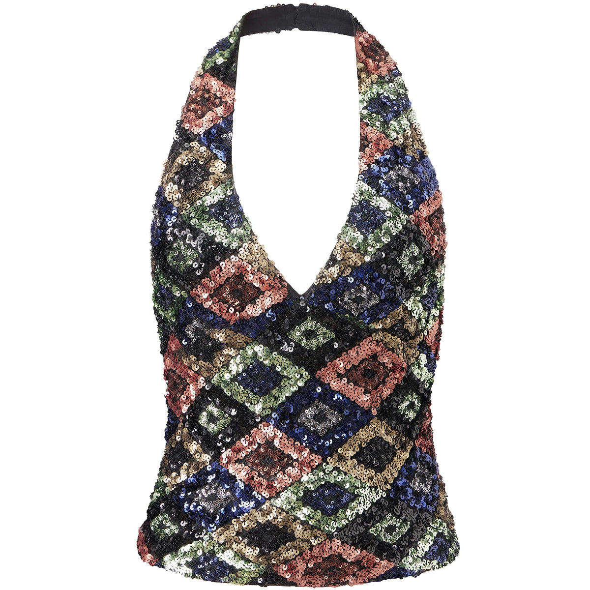 Summer Women Sequin Vest Open Back Sleeveless Halter Slim Fit Tank Tops Sexy Fashion Street Retro Corset Shirts