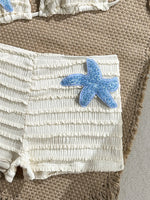 Sequin Starfish light blue Texture Swimwear Sexy Halter String Triangle Bikinis Sets Shorts Bottoms Woman Swimsuit 2026 Bikini