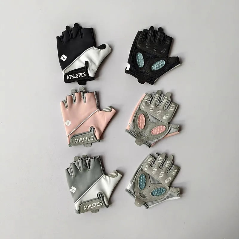 Women's Half Finger Fitness Protective Gloves Anti-Slip Wear-Resistant Sports Gloves for Cocoon Protection