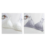 2Pcs/Set Cotton Bras For Women Push-Up Brassiere Sexy Lingerie Female Wire Free Seamless Underwear 1/3 Cup Padded Bralette