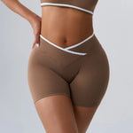 Sports Shorts Cross Waist Women Shorts Women Cycling Jogging Fitness High Waist Push Up Gym Shorts Leggings Women Yoga Clothing