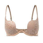 Solid Underwire Bra push up Lingerie comfort padded bra lift up thick cup lace bralette