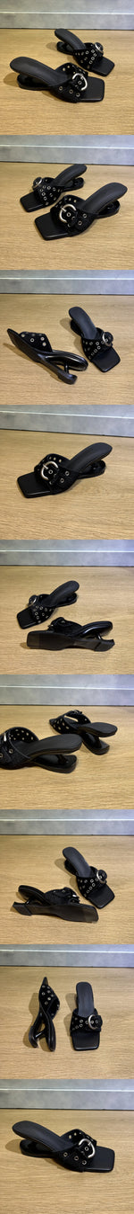 Women's Vintage y2k Leopard Slide Mules Sandals Unique Curved Hollow Sculpted Wedge Heel Slip On Designer Heels Shoes Size 43