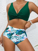 V-Neck High Waist Bikini 2026 Women Leopard Swimsuit Sexy Swimwear Female Bathers Bathing Swimming Swim Suit Beachwear