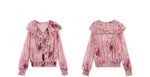 Ladies French ruffled chiffon shirt spring new temperament top