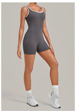 Women's Seamless Yoga Jumpsuits Sports Fitness Gym Sleeveless Backless Hip-lifting Shorts One-piece Training Workout Jumpsuit