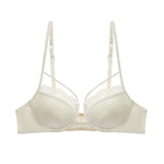 French Front Button Lace Bra Set for Women Sexy Spaghetti Strap Thin Push Up Bra Breast Collection Smooth Brief Sets Lingerie