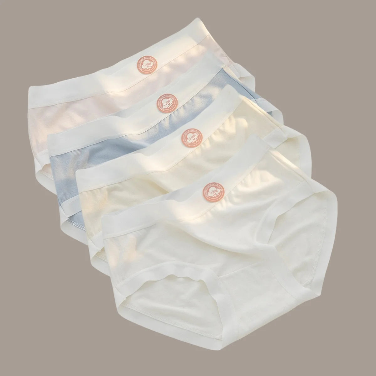 4Pcs/Set Women Low Waist Panties Breathable Comfy Briefs Soft Underwear Female Underpants Solid Color Sexy Lingerie M-XL