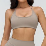 Sexy Gym Top Women Sports Bra Running Hanging Neck Yoga Bra Breathable Sports Underwear Women Fitness Push Up Workout Top Women