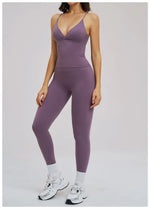 2PCS Yoga Suit Sports Set Women Fitness Quick-Drying Gym Tracksuit Running Nude Feeling Workout Outfit Sport Bra Leggings Suit