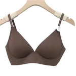 Plunge Non-wire Triangle Cup Bra Women's Invisibale Underwear Letter Straps Ribbed Bralette Sexy Lingerie Sleep Intimates S-XL