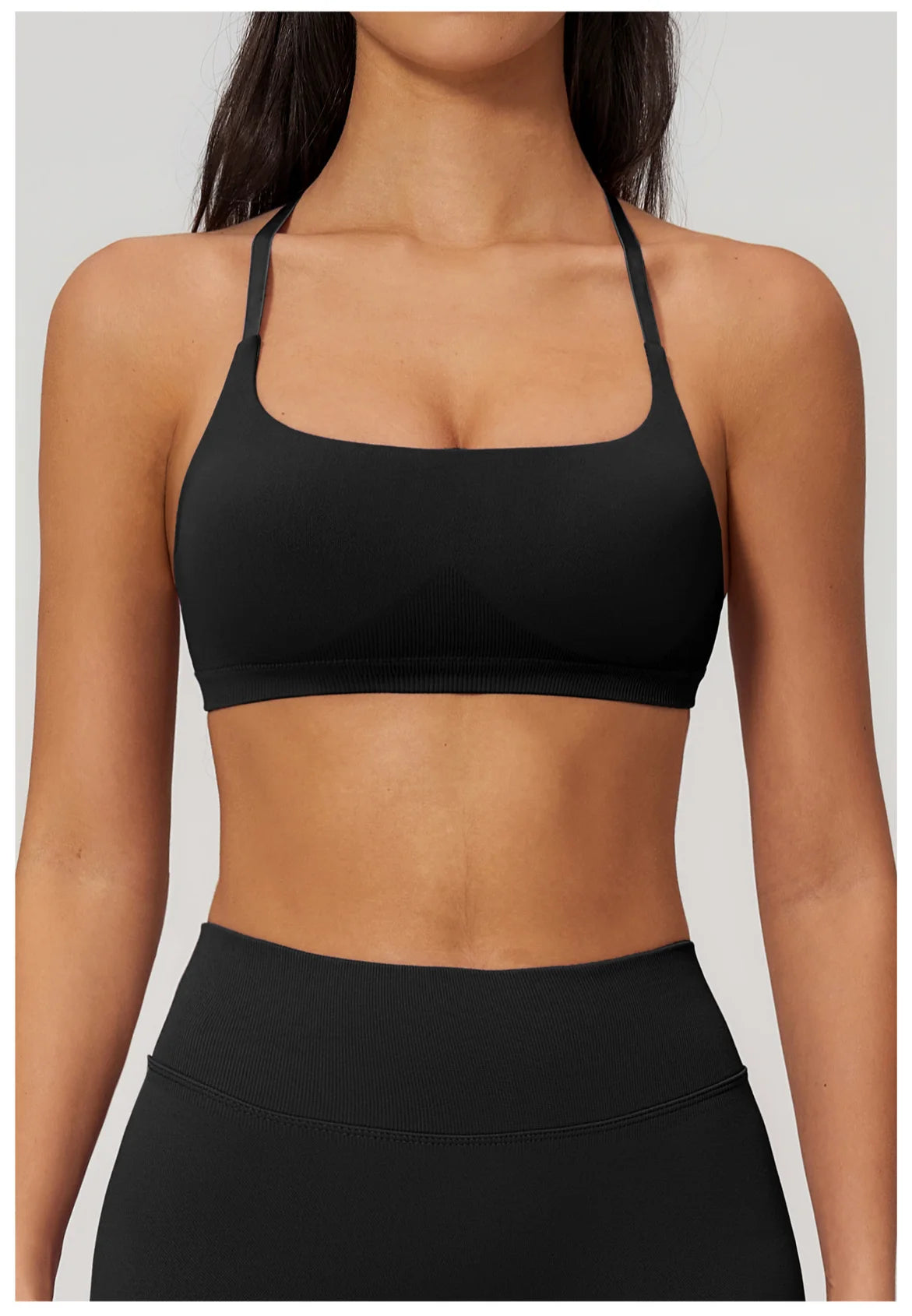 Backless Yoga Bra Woman Gym Tops Sports Bra Strap Cross Back Womens Underwear Adjustable Shoulder Strap Inner Padded Yoga Vest