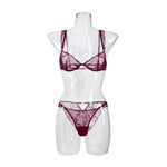 Sexy French Minimizer Bra Ultra Thin Embroidery Lace Large Bust Full Coverage Wireless Lingerie Set CA Delivery MOYISU 32-38-ABC