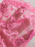3-Pack Sexy Lace Women's Panties Adjustable Waistband Semi-Transparent Sexy Floral Lace Women's Sexy Lingerie Underwear