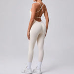 Women's Yoga Jumpsuits Sports Fitness Hip-lifting Cross Beauty Back Adjustable Straps One-piece Training Workout Gym Bodysuits