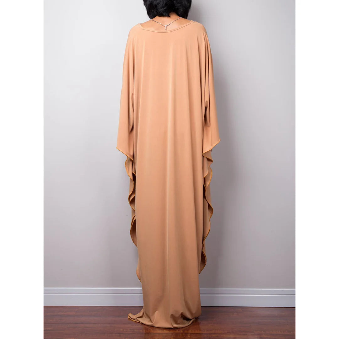 Greek Goddess Long Dress Batwing Sleeve Tunic Beach Cover Up Cover-ups Beach Dress Beach Wear Beachwear Kaftan Maxi Dress V4427