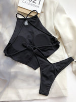 DEKA Summer Irregular Style Bikinis Set Women New Solid Hollow Push Up Swimsuit Sexy Brazilian Swimwear Female Biquini Beachwear