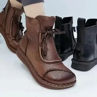 Shoes for WomenCross-tied Ladies Boot Daily Boots Hot Sale Cotton Shoes Round Toe Comfortable Flat Shoes Women Ankle Boots