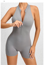 Women Yoga V Backless Jumpsuit Workout Bodysuit Sleeveless Gym Bodycon Sportswear Fitness Yoga Suit One Piece Outfit