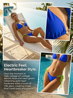 Metal Heart-shaped Halter Brazilian Bikini Female Swimsuit Women Thong Swimwear Two-pieces Bikini Set Bather Bathing Suit Swim