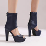 Retro Rome Gladiator Sandals Women Peep Toe Thin High Heels Summer Shoes 2026 Zip Lady Party Nightclub Show Plus Size 43